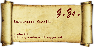 Goszein Zsolt névjegykártya
